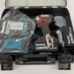 △△MAKITA マキタ 18V 充電式インパクトドライバー　充電器・充電池2個・ケース付　限定色　オーセンティックレッド TD173DGXAR レッド