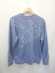 ◇ ⊇ adidas アディダス スウェット 長袖 トレーナー ネイビー系 メンズ E  【1505290025171】