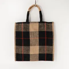 ジュートトートバック 3色　A4収納可　ジュート麻　おしゃれ　スクエア　長方形　夏バッグ