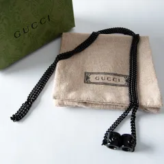 GUCCI グッチ AIRPODS エアポッズ ケース イヤホン チェーンホルダー ネックストラップ レザー 黒 GGロゴ 1000 ブラック 746326