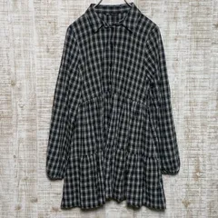 ZARA ザラ　新品未使用　タグ付き　レディース　ワンピース　ミニワンピース　シャツワンピース　チュニック　長袖　総柄　チェック柄　ティアード　ブラック　グレー　モノトーン　ウール混　お出かけ　カジュアル　オシャレ　s487h408