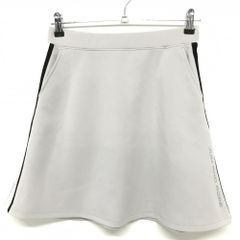 美品】ジュンアンドロペ スカート ライトグレー×黒×白 サイドライン