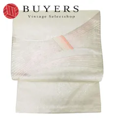 【中古】 名古屋帯 九寸 正絹(金銀糸除く) シルバー ホワイト系 ピンク 名古屋仕立て 組紐柄 お洒落 和装 呉服 和服 きもの レディース 女性