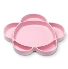 ベビー食器 お花みたいなプレート 吸盤付き ひっくり返らない Grabease グラビーズ 離乳食 輸入ブランド ピンク