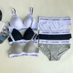 新品 calvin klein カルバン・クライン ブラ＆ショーツ 上下セット ブラック・グレー・ホワイトの3色
