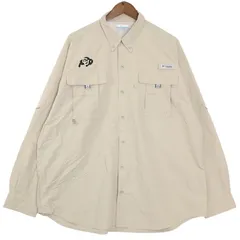 Columbia コロンビア PFG長袖バハマシャツ ボタンダウン フィッシング メンズUS-XL ベージュ hsc-0849n