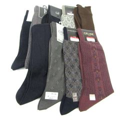 セリーヌ/ディオール/ダンヒル他 靴下 9点セット 未使用 クルーソックス ブランド まとめて 大量 メンズ