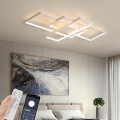 LED シーリングライト 16畳 APP遠隔制御 無段階調光調色 リモコン付き 北欧 おしゃれ インテリア ライト リビング 天井 照明器具 間接照明 和室 居間 日本語説明書付 BKBEINGKING 北欧風 BK-HT59【ホワイト 105*60cm  1