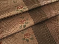 平和屋着物●本場染大島紬　草花間道　正絹　逸品　未使用　AAAV9109np 平和屋着物○本場染大島紬 草花間道 正絹 逸品 未使用 AAAV9109np