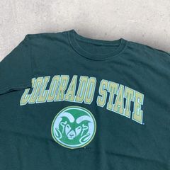 US古着 COLORADO STATE コロラド スポーツ アスレチック Tシャツ L グリーン