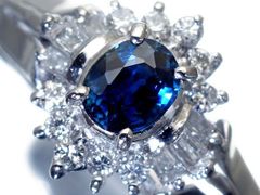 ジュエリー極】美しい貴婦人と花の彫刻 高級ブルーストーンカメオ