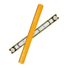 ゲートストッパー１組（２本）AR-2508 敷鉄板に磁石で固定でキャスターゲートを誘導 クロスゲート アルミゲート等の設置に 樹脂製門扉 開閉箇所の誘導 AR2508