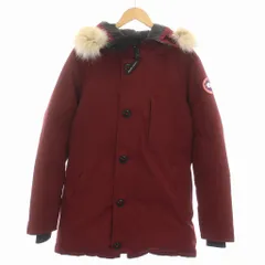 カナダグース CANADA GOOSE JASPER PARKA ジャスパー ダウンジャケット ダウンコート ジップアップ フード ロゴ コヨーテファー 毛皮 L ボルドー 68F8490 /KW ■GY18のサムネイル