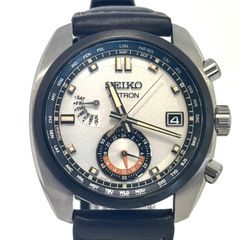 【美品】セイコー　SEIKO　アストロン　ASTRON　SBXY005　8X63–0AZ0　GPSソーラー　白　デイト表示　チタニウム　革ベルト