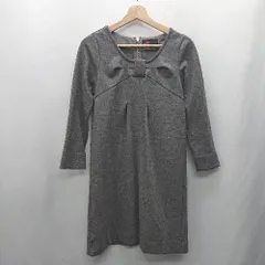 ◇ ⊇ Ray BEAMS レイ ビームス ウール100% 長袖 膝丈 ワンピース サイズ表記なし グレー レディース E  【1412090024474】