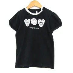 メゾピアノ 半袖カットソー シャツ レース トップス キッズ 女の子用 120サイズ ブラック Mezzo Piano 【中古】