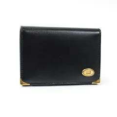 ダンヒル 未使用 二つ折り 名刺入れ カードケース レザー ブラック 中古