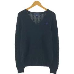 古着 ラルフローレン Ralph Lauren RALPH LAUREN SPORT ケーブル編み Vネック コットンニットセーター レディースXL相当/eaa534440