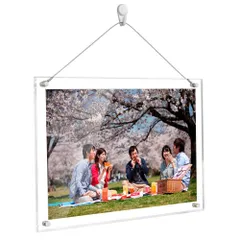 新品 アクリルフォトフレーム 写真立て 額縁 A4判 UVカット 壁掛け スタンドタイプ 2WAY 両面クリア ピクチャーフレーム 写真入れ 色紙額 記念写真 卒業式 花見 入社式 お洒落 ピクチャーフレーム 内寸（297*210mm）