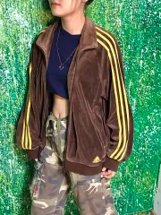 adidas(アディダス) チョコ 茶色 ベロア ジャージ 95