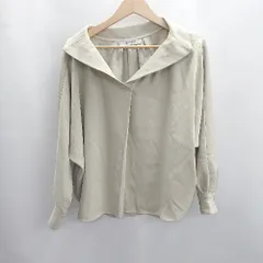 ◇ Θ nano universe ナノ ユニバース 長袖 ブラウス プルオーバー サイズ タグ読み取り不可 カーキ系 レディース E  【1502030048698】