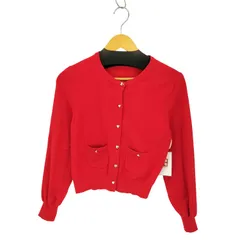 ウィルセレクション WILLSELECTION ハートボタン ノーカラーカーディガン レディース JPN：M 