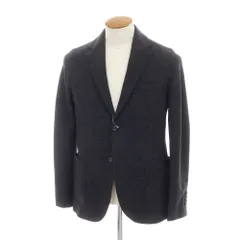 【中古】チルコロ1901 CIRCOLO 1901 コットンジャージー チェック 2B カジュアルジャケット ダークグレー【サイズ46】【メンズ】