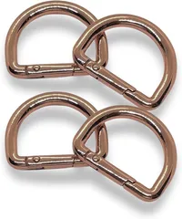 FeasibleSite スマホショルダー用 Ｄカン 後付け 4個(ローズゴールド,  内径2.5cm)