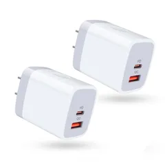 ☆Viviber USB充電器 acアダプタ type-c iphone 16 急速充電器 純正 20W 2ポートUSB-C電源アダプター (pse認証/PD3.0+QC3.0/小型) iphone タイプC