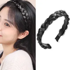 新着商品 HAPVITAL カチューシャ 三つ編み 前髪 髪留め ヘアバンド 髪飾り ヘアアクセサリー 滑り止め 痛くない かわいい 自然 軽量で通気性が良い 着用簡単 小顔効果 増量 ウィッグの前髪 普段使い 通勤 通学 文化祭 キャンパス オフィスなどに最