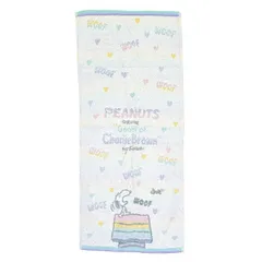 スヌーピー フェイスタオル ホワイト レインボー 西川 日本製 SNOOPY