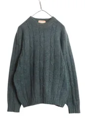 【お得なクーポン配布中!】 60s BRENTWOOD ニット セーター メンズ L / 60年代 ヴィンテージ シェットランド ウール アラン ケーブル フィッシャーマン モックネック
