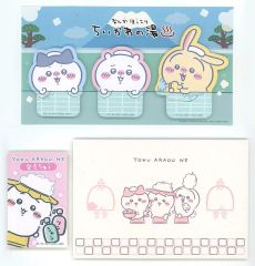 [중고] 노트 메모장 치이카와 & 하치와레 & 토끼 문구 (스티커 메모장] [이치 반 쿠지 치이카와 ~ 뭔가 먼지 치이카와의 온천 ~] G 상
