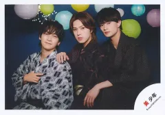 【中古】生写真(STARTO) 美 少年/佐藤龍我・浮所飛貴・藤井直樹/横型・上半身/Seasonal Photo ～Summer 2024～/公式生写真