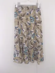 ◇ fifth フィフス 花柄 ロング フレア スカート ベージュ系 マルチ レディース E  【1305300010759】