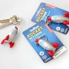 【新品】【1点販売】KIKKERLAND[キッカーランド]Rocket Keychain [ロケットキーホルダー キーチェーン ロケット音 ライト付]