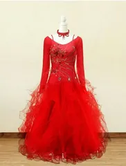 社交ダンス衣装　スタンダードワンピースドレス　モダンドレス　オーダーメイド