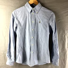 ポロラルフローレン Polo Ralph Lauren シャツ 長袖 胸元ワンポイント 綿100％ 水色 Sサイズ 927942