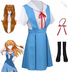 新世紀エヴァンゲリオン コスプレアスカ 明日香 コスプレ綾波レイコスプレ衣装 ウィッグ付き EVA 惣流・アスカ・ラングレー 明日香 コスプレ ワンピース 制服 ハロウィン クリスマス 変装 仮装 アニメ 祭り コスチューム  しろねこ SHOP