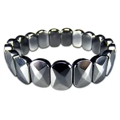 AAA高純度テラヘルツ鉱石楕円カット面バングルブレスレット約14mm軽量健康系