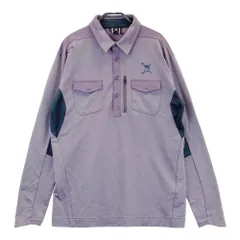サイズ：L OAKLEY オークリー  スカル刺繍 異素材切替 長袖ポロシャツ  パープル系 [240101442082] ゴルフウェア メンズ ストスト