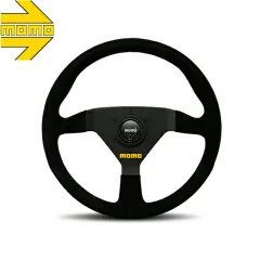 新品・未使用 MOMO スタイル スエード革 ステアリング 14インチ 35cm Amazon | 14インチ レザーステアリング ハンドル ディープコーン