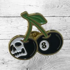 220 ピンバッジ ピンズ スカル 骸骨 8ボール チェリー ブローチピン