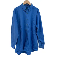 TR10 CHAPS チャップス 長袖シャツ ブルー 青 メンズ サイズ 16-16 1/2 古着