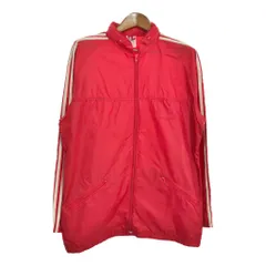 80年代 adidas アディダス ナイロン トラックジャケット スポーツ レッド (メンズ 42) 中古 古着 R9852