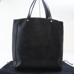 2507-12 印傳屋 印伝 トートバッグ INDENYA 鹿革製 ブラック A4可 Seven Treasures 七宝柄