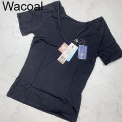 【新品タグ付き】Wacoal　ワコール　インナー　半袖　L　ランジェリー　下着ㅤBL　ブラック　シンプル　TENCEL　ワコールさわやか研究所　吸汗　速乾　通気性　伸縮性　プレゼント　ギフト
