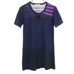 ソニアバイソニアリキエル ボーダー切替 半袖 チュニック 38 ネイビー系 SONIA by SONIA RYKIEL コットンセーター ニット レディースのサムネイル