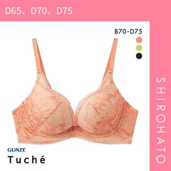 25％OFF【SHIROHATO公式】【正規品・新品】グンゼ GUNZE トゥシェ Tuche マシュマロボム 神業盛 ブラジャー レディース 単品(D65、D70、D75)
