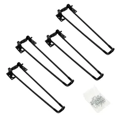 【特価セール】4本 つや消し セット ブラック DIY 脚 座卓用 テーブル ローテーブル 折り畳み 12in 折りたたみ脚 30.5cm Signstek